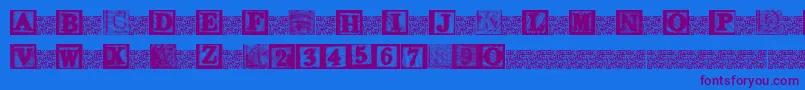 KidsBlocks Font – Purple Fonts on Blue Background