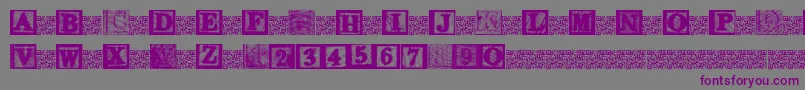 Шрифт KidsBlocks – фиолетовые шрифты на сером фоне
