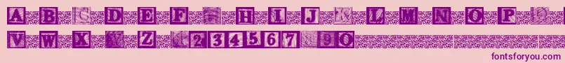 Шрифт KidsBlocks – фиолетовые шрифты на розовом фоне
