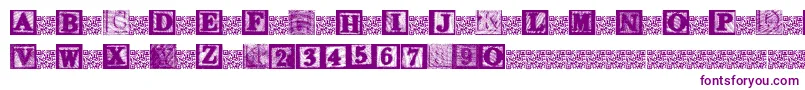 Шрифт KidsBlocks – фиолетовые шрифты на белом фоне