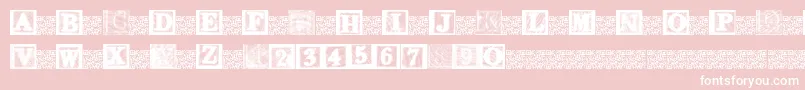 Шрифт KidsBlocks – белые шрифты на розовом фоне