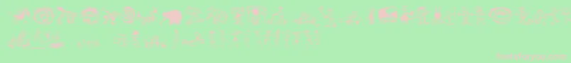 KidsDrawings Font – Pink Fonts on Green Background