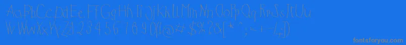 En savoir plus sur la police KidsFirstPrintFont Police KidsFirstPrintFont – polices grises sur fond bleu