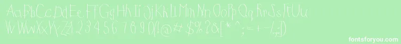 KidsFirstPrintFont Font – White Fonts on Green Background