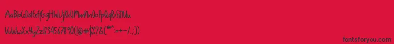 kidson Font – Black Fonts on Red Background
