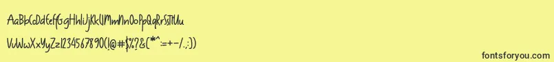 kidson Font – Black Fonts on Yellow Background