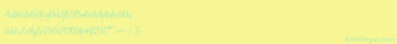 Czcionka kidson – zielone czcionki na żółtym tle