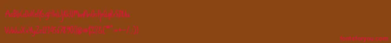 kidson Font – Red Fonts on Brown Background