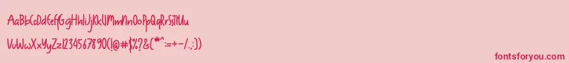 kidson Font – Red Fonts on Pink Background
