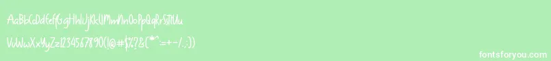 kidson Font – White Fonts on Green Background