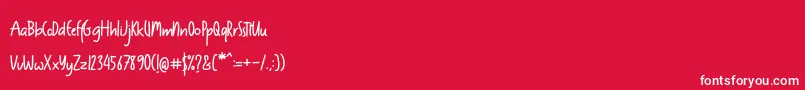 kidson Font – White Fonts on Red Background