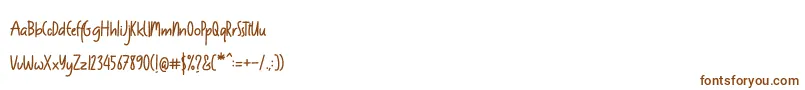 Czcionka kidson – brązowe czcionki na białym tle