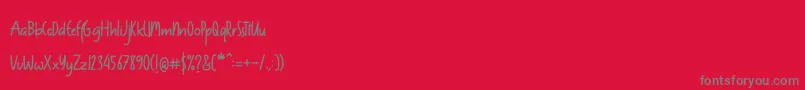 kidson Font – Gray Fonts on Red Background