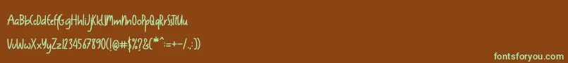 Czcionka kidson – zielone czcionki na brązowym tle