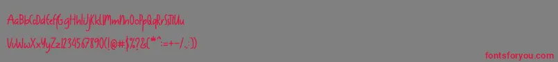 kidson Font – Red Fonts on Gray Background