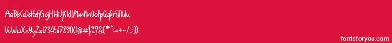 kidson Font – White Fonts on Red Background