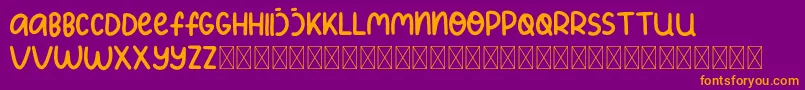 KidsPlanet Font – Orange Fonts on Purple Background