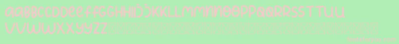 KidsPlanet Font – Pink Fonts on Green Background