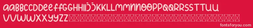 KidsPlanet Font – Pink Fonts on Red Background
