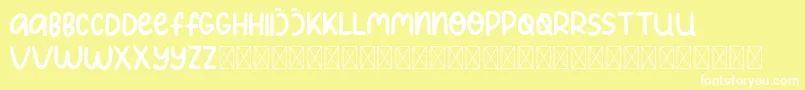 KidsPlanet Font – White Fonts on Yellow Background