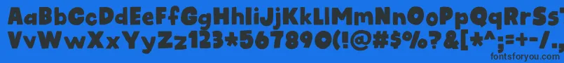 kidsrock DEMO Font – Black Fonts on Blue Background