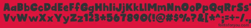 kidsrock DEMO Font – Black Fonts on Red Background