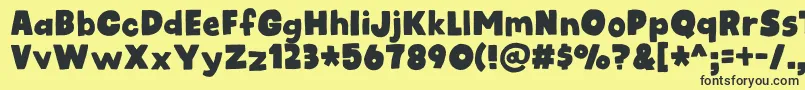 kidsrock DEMO Font – Black Fonts on Yellow Background