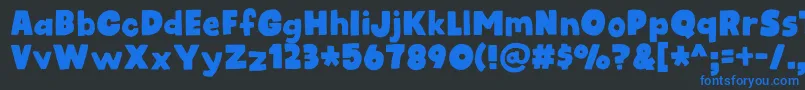 kidsrock DEMO Font – Blue Fonts on Black Background