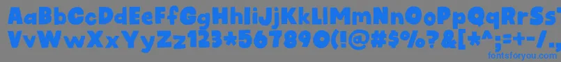 kidsrock DEMO Font – Blue Fonts on Gray Background