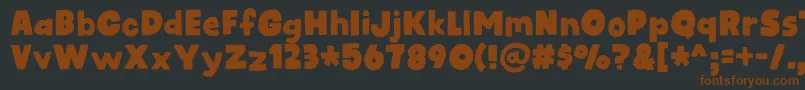 Шрифт kidsrock DEMO – коричневые шрифты на чёрном фоне