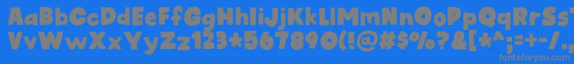 kidsrock DEMO Font – Gray Fonts on Blue Background