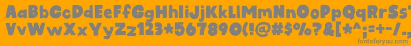 kidsrock DEMO Font – Gray Fonts on Orange Background