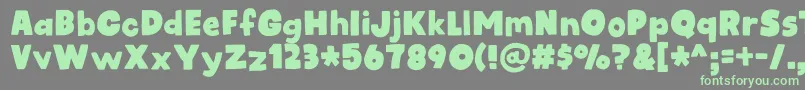 kidsrock DEMO Font – Green Fonts on Gray Background