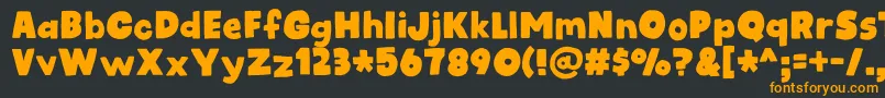 kidsrock DEMO Font – Orange Fonts on Black Background