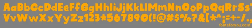 kidsrock DEMO Font – Orange Fonts on Gray Background