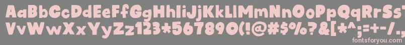 kidsrock DEMO Font – Pink Fonts on Gray Background