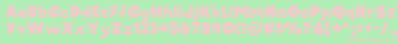 kidsrock DEMO Font – Pink Fonts on Green Background