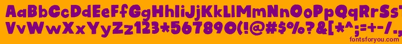 kidsrock DEMO Font – Purple Fonts on Orange Background