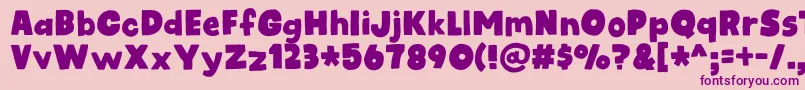 kidsrock DEMO Font – Purple Fonts on Pink Background