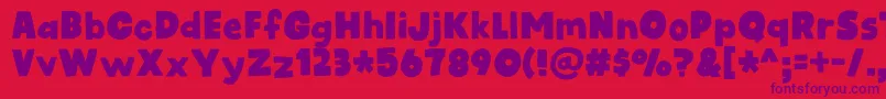 kidsrock DEMO Font – Purple Fonts on Red Background