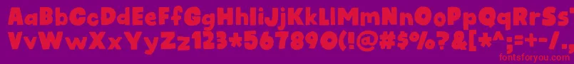 kidsrock DEMO Font – Red Fonts on Purple Background