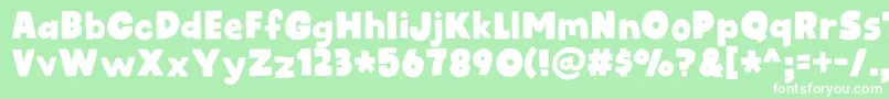 kidsrock DEMO Font – White Fonts on Green Background