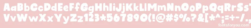 kidsrock DEMO Font – White Fonts on Pink Background