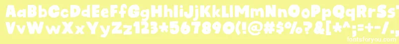 kidsrock DEMO Font – White Fonts on Yellow Background