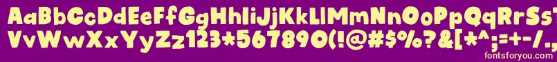 kidsrock DEMO Font – Yellow Fonts on Purple Background