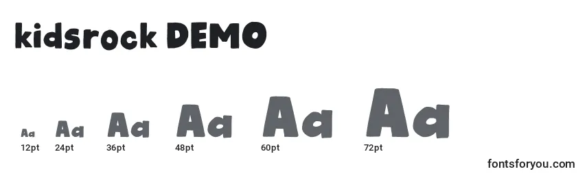 Kidsrock DEMO Font Sizes
