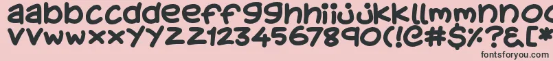 KidsStuff Font – Black Fonts on Pink Background