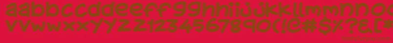 KidsStuff Font – Brown Fonts on Red Background