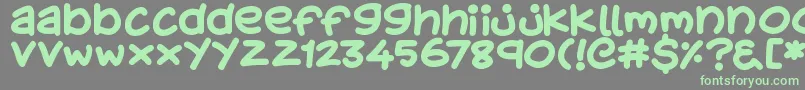 Weitere Informationen zur KidsStuff-Schriftart KidsStuff-Schriftart – Grüne Schriften auf grauem Hintergrund
