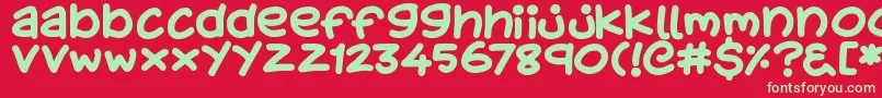 KidsStuff Font – Green Fonts on Red Background